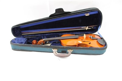 Lot 3815 - Karl Gewes  violin and bow in case