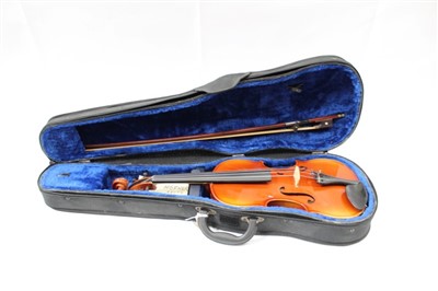Lot 192 - Karl Hofner violin dated 1996 with bow in case