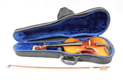 Lot 200 - Karl Hofner violin dated 1983 with bow and case
