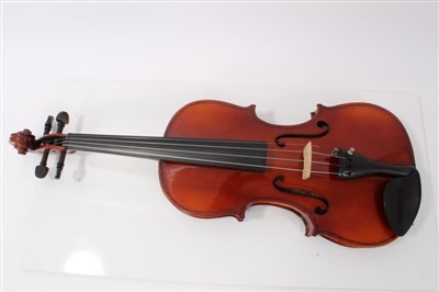 Lot 202 - Karl Hofner violin dated 1996 with bow in case