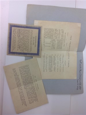 Lot 2548 - Of Marconi Interest: Copy of First ocean news sheet produced at sea, published on board the St Paul, November 15th, 1899, mounted