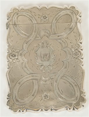 Lot 241 - Victorian silver card case