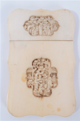 Lot 802 - Ivory card case