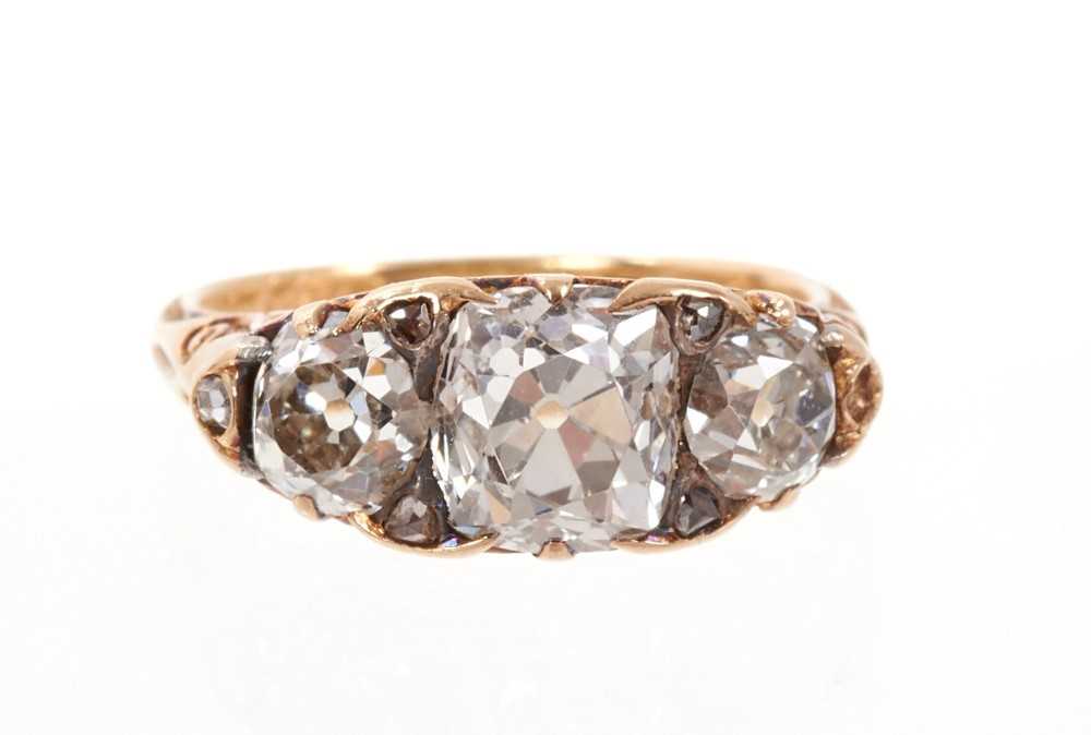 Victorian three stone diamond outlet ring