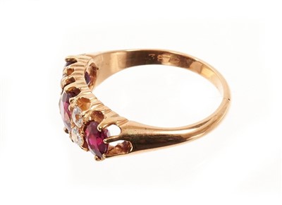 Lot 404 - Victorian ruby and diamond ring