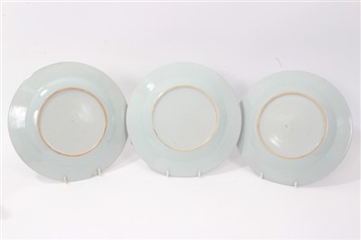 Lot 19 - Three 18th century Chinese blue and white export dishes