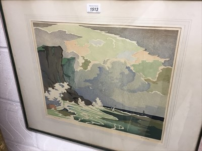 Lot 1513 - Eric Slater (1896-1963) wood-cut print