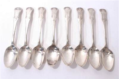 Lot 320 - Set of 8 Scottish provincial teaspoons.