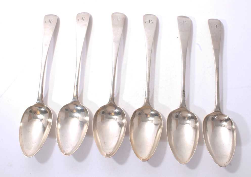 Lot 321 - Set of six Scottish silver tablespoons