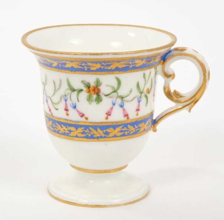 Lot 126 - Sèvres porcelain ice cup, date letter for 1789, from the service Comte de Montmorin de Saint Heren