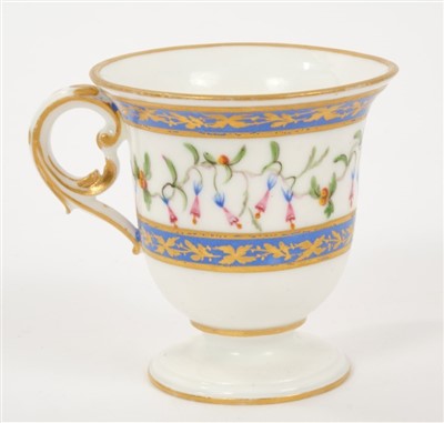 Lot 126 - Sèvres porcelain ice cup, date letter for 1789, from the service Comte de Montmorin de Saint Heren