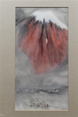 Lot 1170 - Daphne Reynolds, watercolour, Mount Fuji