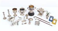 Lot 2721 - Dolls' house silver and other white metal...