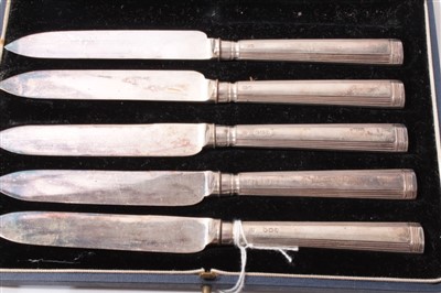 Lot 205 - Selection of Georgian and later silver flatware.