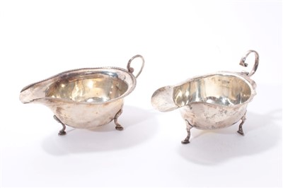 Lot 207 - Two silver sauce boats of typical form