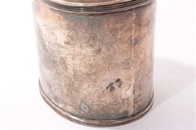 Lot 210 - Late Victorian silver tea caddy with original spoon