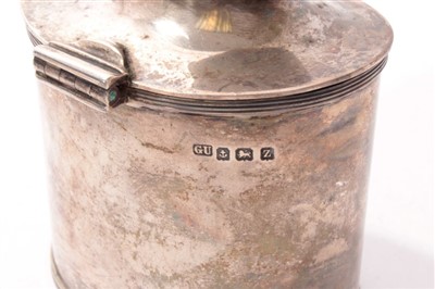 Lot 210 - Late Victorian silver tea caddy with original spoon
