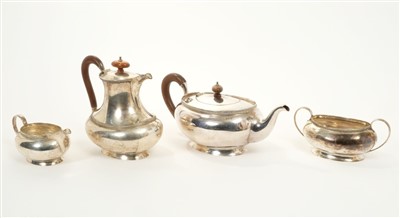 Lot 213 - 1920s silver teapot and coffee pot