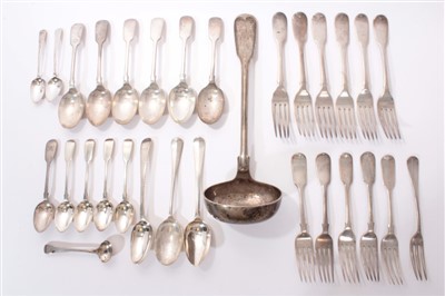 Lot 221 - Selection of Victorian and later flatware