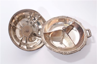 Lot 218 - Victorian silver plated warming dish with cover