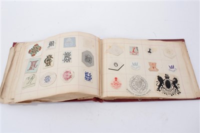 Lot 85 - Two Victorian albums of trimmed crests