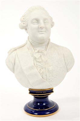 Lot 8 - Sèvres Porcelain bust of Louis XVI