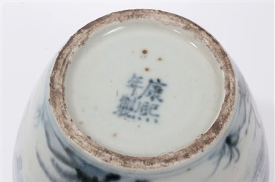 Lot 10 - Chinese Provincial blue and white vase figural ornament