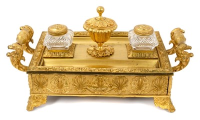 Lot 824 - Impressive George IV ormolu desk stand