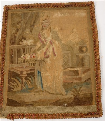 Lot 849 - Early 18th century Aubusson style tapestry seat cover