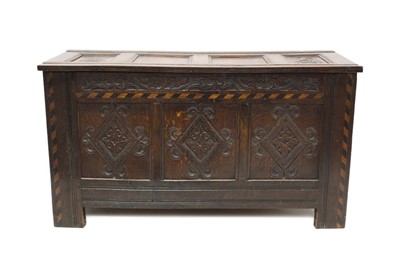 Lot 1330 - 17th century oak coffer