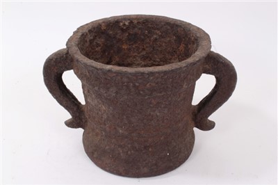 Lot 847 - 17th century cast iron mortar