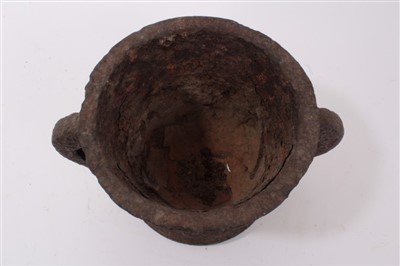 Lot 847 - 17th century cast iron mortar