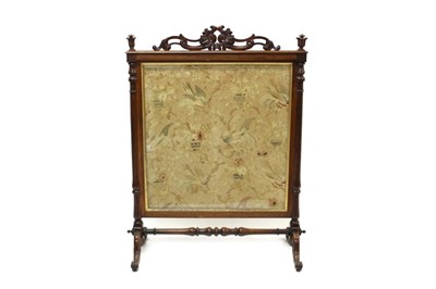 Lot 1378 - Early Victorian rosewood firescreen