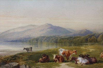 Lot 1466 - Cornelius Pearson and Thomas Francis Wainwright cattle watercolour