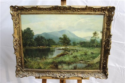 Lot 1530 - Circle of Benjamin Williams Leader oil on canvas - On The Lledr, Wales, in gilt frame