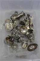 Lot 2724 - Dolls' house silver and white metal items -...