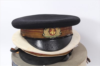 Lot 602 - Fine Italian Navy Officer's Bicorn hat, with bullion thread decoration and silk lined interior, bearing markers name for R. Dani, Livorno, together with a pair