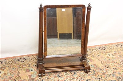 Lot 1325 - William IV mahogany swing frame toilet mirror