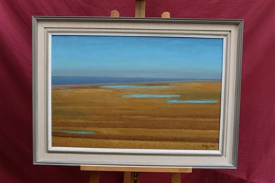 Lot 1009 - Wyndham Lloyd - Beachscape, signed, dated 1982, oil on board