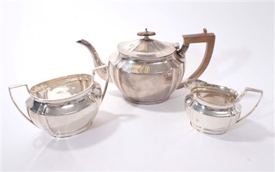 Lot 284 - 1920s three piece silver tea set