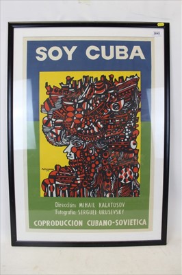 Lot 3645 - Vintage film poster - Soy Cuba, in glazed frame