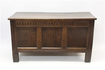 Lot 1312 - 17th century oak coffer