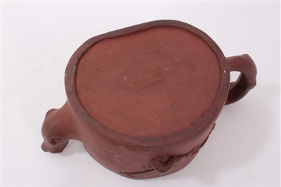 Lot 129 - Chinese Terracotta Teapot with seal mark to base