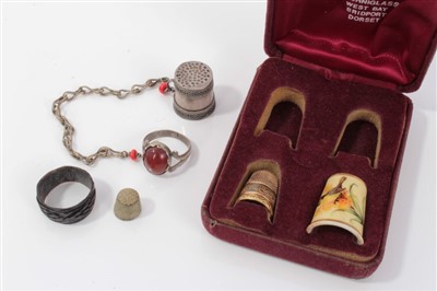 Lot 876 - Good collection of antique thimbles