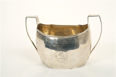 Lot 261 - Georgian silver sugar bowl.