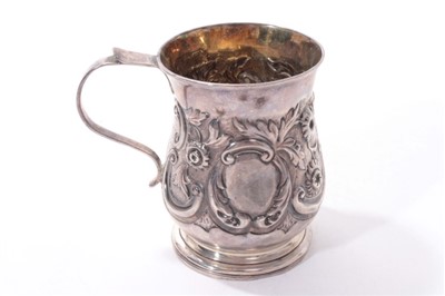 Lot 264 - George II and later chased dwarf tankard, London 1741