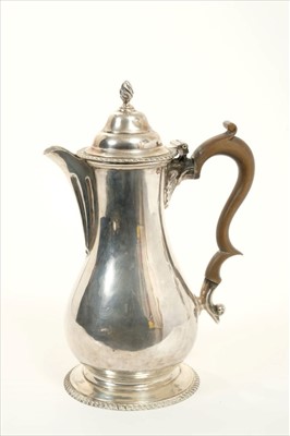 Lot 267 - Georgian style silver hot water jug