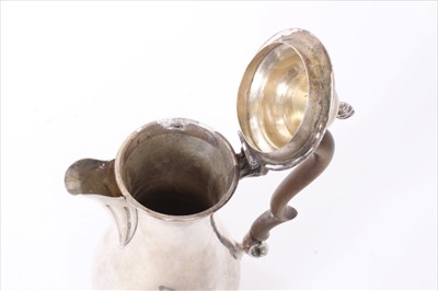 Lot 247 - Georgian style silver hot water jug