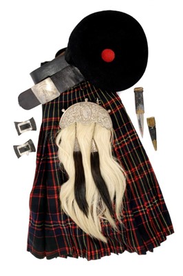 Lot 895 - Scottish interest: Partially complete formal attire for the Cameron / Sutherland clan