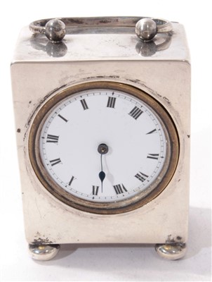 Lot 294 - Silver carriage clock